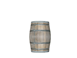 Obraz premium wooden barrel isolated on white background