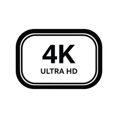 4k ultra hd resolution technology sign icon simple vector graphics vector