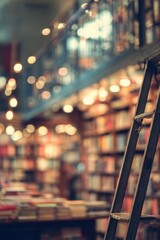 Obraz premium Modern library interior with organized bookshelves inviting reading space contemporary design vibrant lighting and a spacious study environment