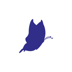 Butterfly vector design  with purple color on white background