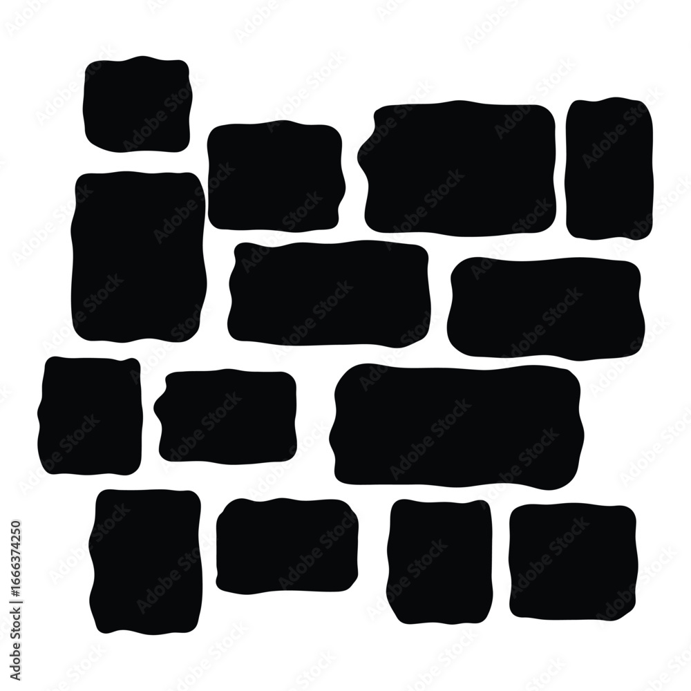 Poster abstract textured geometric shapes stacked irregular rectangles squares vector graphic design elemen