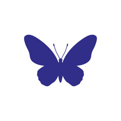 Butterfly vector design  with purple color on white background