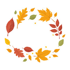 Obraz premium Autumn leaves frame holiday sale background
