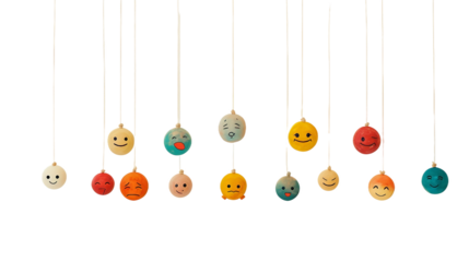 Fun Emoji Arrangement Forming Human Likeness on white background