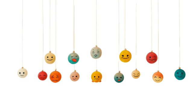 Fun Emoji Arrangement Forming Human Likeness on white background