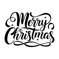 Merry Christmas vintage lettering inscription background