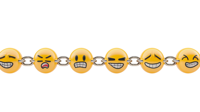 Digital Artwork of Emojis with Hidden Significance on white background