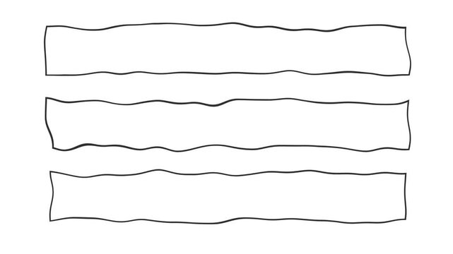Three parallel empty squares moving waves. Can be used for business purpose background.
