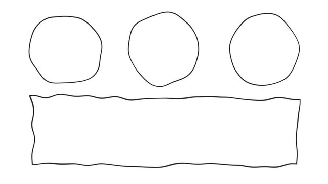 Three circle frames and one wavy square frame. Can be used for business purpose background.