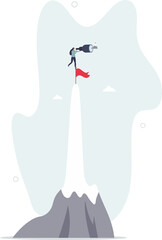 Ambition to aim high and achieve business goal, motivation to success, challenge and determination for victory concept.life and employment of people.