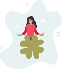 Luck for success, blessing for work opportunity, fortune or chance, good luck or happiness concept.life and employment of people.