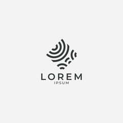 Modern Abstract Circular Line Logo Vector Design