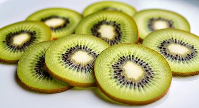kiwi, fruit, food, green, slice, fresh, healthy, juicy, tropical, isolated, sweet, ripe, diet, white, vitamin, freshness, fruits, sliced, tasty, macro, cut, closeup, kiwifruit, exotic, natural