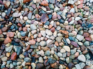 Colorful Pebbles and Gravel Background for Nature Themes