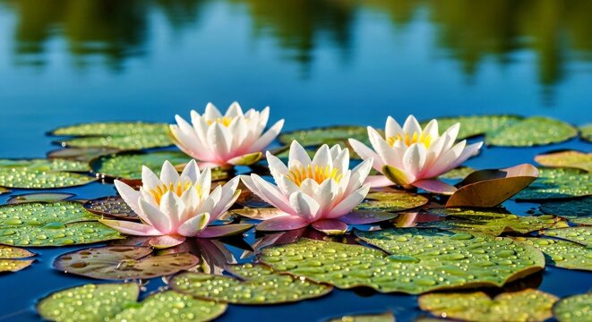pink water lily