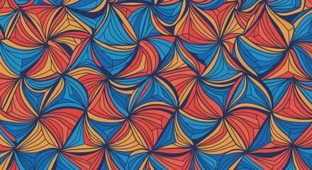 Abstract geometric pattern with colorful shapes creates a vibrant backdrop