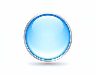 Shiny blue circle button