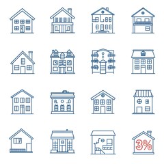 Property Line Icon Set