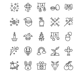 Carnival Line Vector Icons