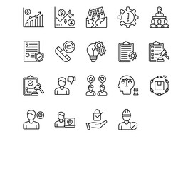 Business Risks Line Vector Icons