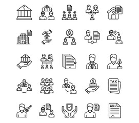 Inheritance Line Vector Icons