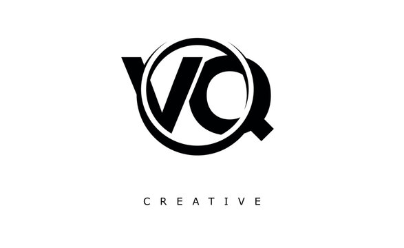 VQ Letter Logo - Circular Monogram Emblem with Bold Minimal Design for Modern Branding