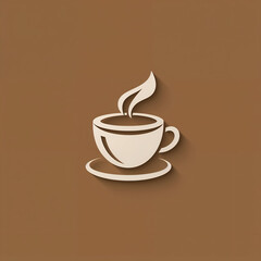 Fototapeta premium Minimalist Coffee Cup Icon