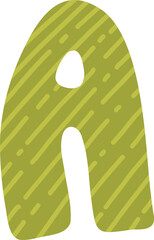 Hand drawn childish capital letters of English alphabet and numbers vector illustration. Funky ABC typography font, decorative preschool typeface, colorful graphic print for education and study