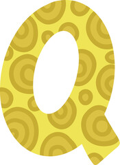 Hand drawn childish capital letters of English alphabet and numbers vector illustration. Funky ABC typography font, decorative preschool typeface, colorful graphic print for education and study