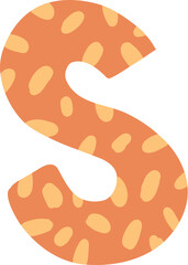 Hand drawn childish capital letters of English alphabet and numbers vector illustration. Funky ABC typography font, decorative preschool typeface, colorful graphic print for education and study