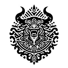 Fototapeta premium vector of a bull