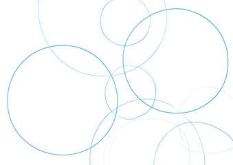 Simple abstract vector illustration with light blue and dark violet circles on clean white background, minimalist flat design using geometric round shapes.