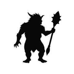 vector illustration of a silhouette of an angel