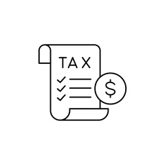 Tax form dollar coin symbolizing financial obligations