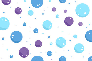 Abstract minimalist vector illustration with light blue and dark violet circles on clean white background, simple flat design using geometric shapes and clear lines.