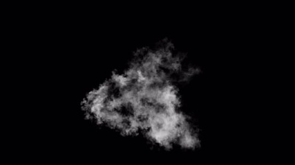 Abstract Dynamic Swirling Smoke and Fog Elements Rising and Dissipating on Black Background for VFX Overlay and Atmospheric Effects - Powered by Adobe