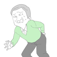 腰が痛いシニア男性