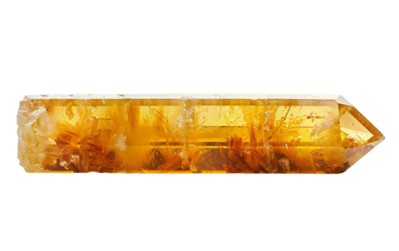 Bright Yellow Transparent School Ruler on white background