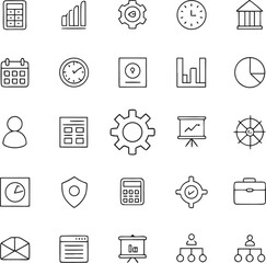 Business, Time, and Finance Icon Set