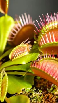 Close-up Venus Flytrap, Carnivorous Plant Details