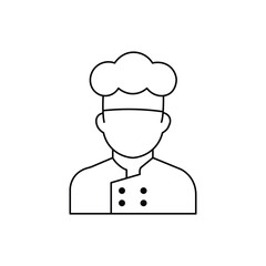 Chef line icon vector.
