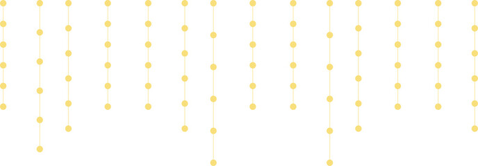 Festive golden hanging lights for decoration 