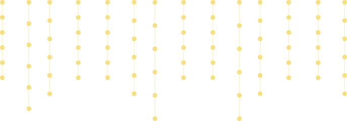 Festive golden hanging lights for decoration 