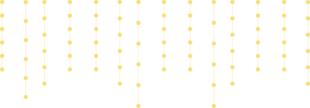 Festive golden hanging lights for decoration 