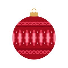 Colorful decorative Christmas balls isolated on white background