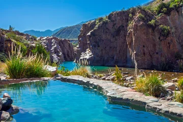 Fototapeten Naturpark Hot Springs in Cacheuta, Luján de Cuyo, Mendoza, Argentina  © lcrribeiro33@gmail