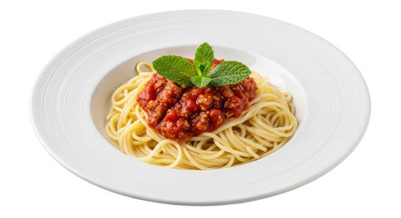 Isolated Spaghetti Bolognese