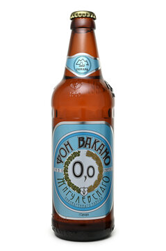 ST. PETERSBURG, RUSSIA - AUGUST 16, 2025: Bottle of  Fon Vacano Non-Alcoholic, Russia