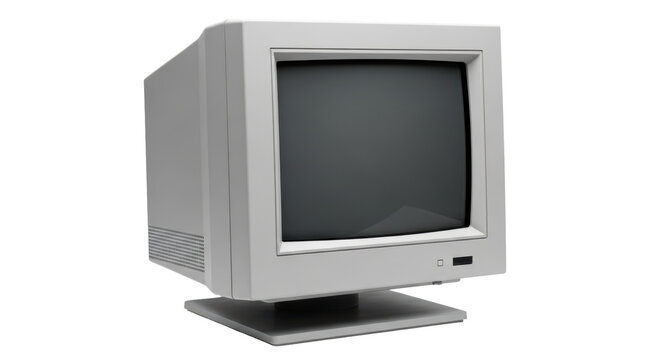 Isolated Old Computer Monitor