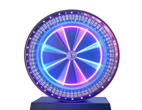  Luxury Diamond-Encrusted Fortune Wheel with Radiant Sparkles, Side View, Isolated